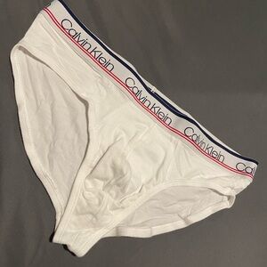 Calvin Klein White Briefs with Branded Waistband